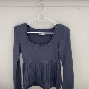 hollister dark blue baby doll top